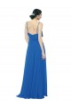 A-Line Spaghetti Straps Soft Chiffon Long Royalty Bridesmaid Dress Sydney