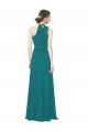 A-Line One Shoulder Soft Chiffon Long Hunter Bridesmaid Dress Sydney