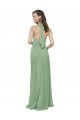 A-Line High Neck Soft Chiffon Long Seagrass Formal Dress / Bridesmaid Dress Sydney