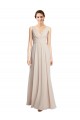 A-Line V-Neck Soft Chiffon Long Cream Pink Formal Dress / Bridesmaid Dress Sydney