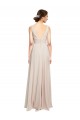 A-Line V-Neck Soft Chiffon Long Cream Pink Formal Dress / Bridesmaid Dress Sydney