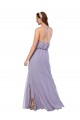 A-Line Halter Neck Chiffon Long Dark Navy Bridesmaid Dress / Evening Dress Sydney