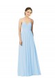 A-Line Strapless Soft Chiffon Long Light Sky Blue Formal Dress / Bridesmaid Dress Sydney