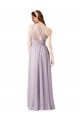 A-Line One Shoulder Chiffon Long Floor Length Grape Bridesmaid Dress Sydney
