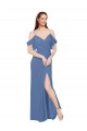 A-Line Sweetheart Soft Chiffon Long Windsor Blue Bridesmaid Dress Sydney