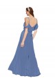 A-Line Sweetheart Soft Chiffon Long Windsor Blue Bridesmaid Dress Sydney