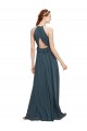 Sheath Halter Neck Soft Chiffon Long Black Bridesmaid Dress Sydney