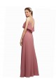 A-Line Scoop Neck Chiffon Long Floor Length Dark Navy Bridesmaid Dress Sydney