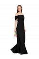 Mermaid Off the Shoulder Soft Chiffon Long Black Prom Dress / Bridesmaid Dress Sydney