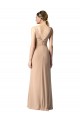 Sheath V-Neck Soft Chiffon Long Red Bridesmaid Dress Sydney