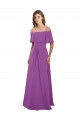 A-Line Spaghetti Straps Soft Chiffon Long Dahlia Bridesmaid Dress Sydney