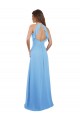 A-Line Halter Neck Chiffon Long Periwinkle Bridesmaid Dress / Evening Dress Sydney