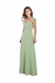 A-Line Sweetheart Soft Chiffon Long Smoke Green Bridesmaid Dress / Formal Dress Sydney