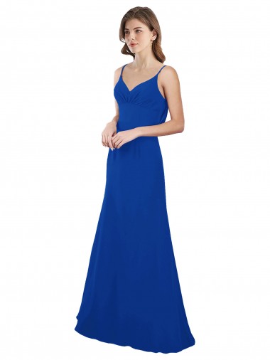 A-Line Sweetheart Soft Chiffon Long Royal Blue Evening Dress / Bridesmaid Dress Sydney