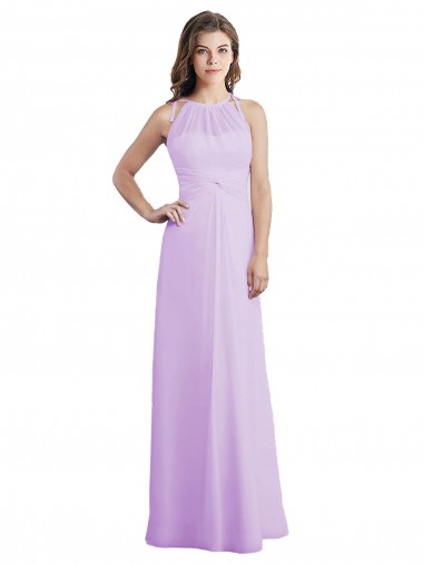 A-Line Sweetheart Soft Chiffon Long Lilac Bridesmaid Dress / Formal Dress Sydney