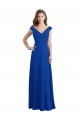 A-Line V-Neck Chiffon Long Royal Blue Bridesmaid Dress / Evening Dress Sydney