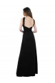 A-Line Halter Neck Soft Chiffon Long Black Bridesmaid Dress Sydney