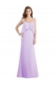 A-Line Scoop Neck Chiffon Long Lilac Bridesmaid Dress / Evening Dress Sydney