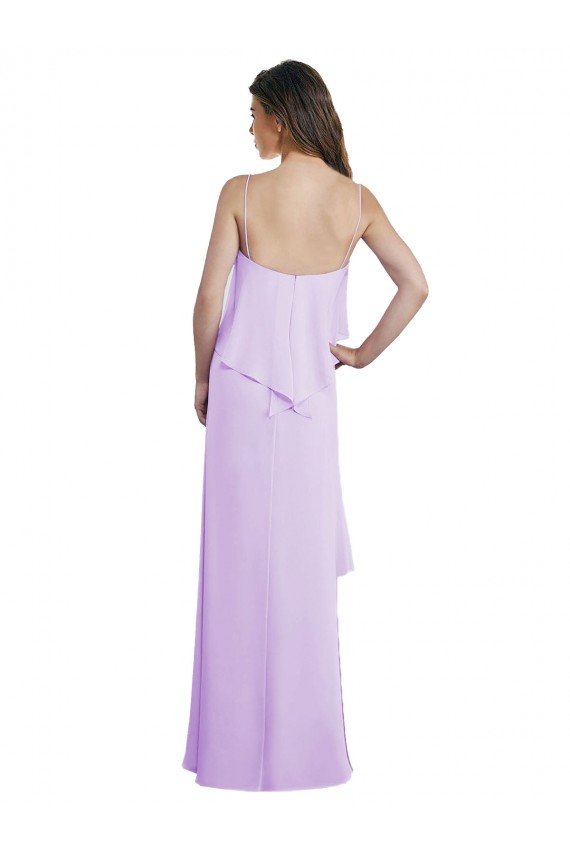 A-Line Scoop Neck Chiffon Long Lilac Bridesmaid Dress / Evening Dress Sydney