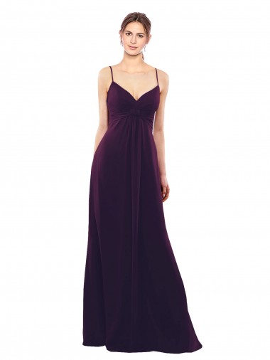 A-Line Sweetheart Soft Chiffon Long Grape Formal Dress / Bridesmaid Dress Sydney