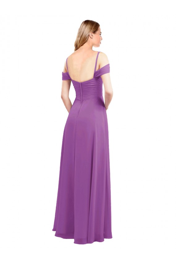 A-Line Sweetheart Soft Chiffon Long Dahlia Bridesmaid Dress Sydney