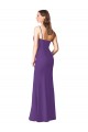 A-Line Strapless Soft Chiffon Long Plum Purple Bridesmaid Dress Sydney