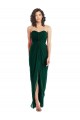 A-Line Strapless Soft Chiffon Long Ever Green Bridesmaid Dress Sydney