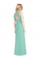 Mermaid Jewel Neck Soft Chiffon Long Jade Bridesmaid Dress Sydney