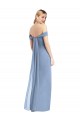 Mermaid Off the Shoulder Soft Chiffon Long Dusty Blue Semi Formal Evening Dress / Bridesmaid Dress Sydney