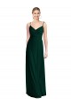 A-Line V-Neck Soft Chiffon Long Ever Green Bridesmaid Dress Sydney