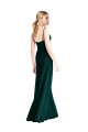 A-Line V-Neck Soft Chiffon Long Ever Green Bridesmaid Dress Sydney
