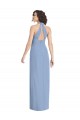 Trumpet V-Neck Soft Chiffon Long Dusty Blue Formal Evening Gown / Bridesmaid Dress Sydney