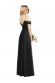 A-Line Spaghetti Straps Soft Chiffon Long Black Semi Formal Evening Dress / Bridesmaid Dress Sydney