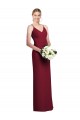 A-Line V-Neck Soft Chiffon Long Burgundy Formal Dress / Bridesmaid Dress Sydney