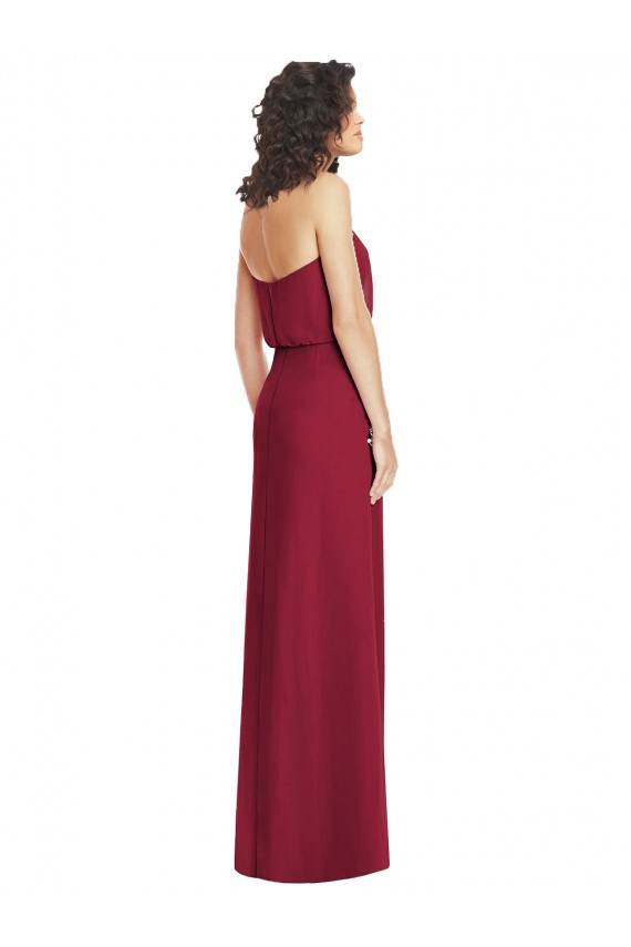 A-Line Strapless Soft Chiffon Long Lilac Formal Dress / Bridesmaid Dress Sydney
