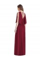Trumpet V-Neck Soft Chiffon Long Dark Navy Semi Formal Evening Dress / Bridesmaid Dress Sydney