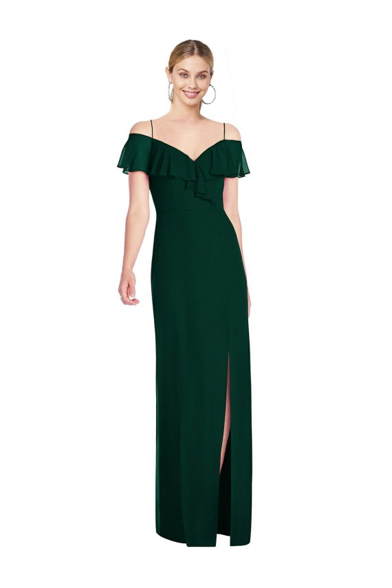 Trumpet Sweetheart Soft Chiffon Long Ever Green Semi Formal Evening Dress / Bridesmaid Dress Sydney