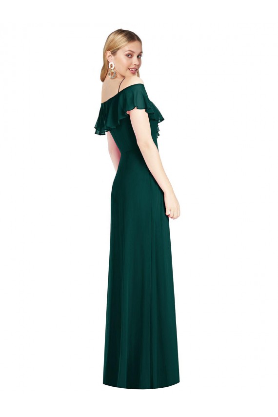 Trumpet Sweetheart Soft Chiffon Long Ever Green Semi Formal Evening Dress / Bridesmaid Dress Sydney