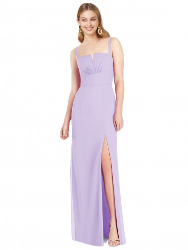 Mermaid Strapless Soft Chiffon Long Lilac Bridesmaid Dress Sydney