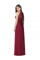 Trumpet Halter Neck Soft Chiffon Long Burgundy Bridesmaid Dress Sydney