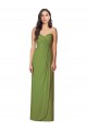 Trumpet Strapless Soft Chiffon Long Olive Green Bridesmaid Dress Sydney