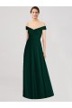 A-Line V-Neck Soft Chiffon Long Ever Green Formal Dress / Bridesmaid Dress Sydney