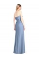 Trumpet Strapless Soft Chiffon Long Dusty Blue Bridesmaid Dress Sydney