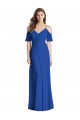 Trumpet V-Neck Soft Chiffon Long Royal Blue Semi Formal Evening Dress / Bridesmaid Dress Sydney
