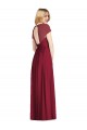 Trumpet V-Neck Soft Chiffon Long Dark Navy Bridesmaid Dress Sydney
