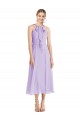 A-Line Halter Neck Soft Chiffon Tea length Lilac Prom Dress / Bridesmaid Dress Sydney