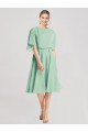 A-Line Soft Chiffon Knee Length Mint Green Bridesmaid Dress Sydney