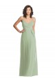 Trumpet V-Neck Soft Chiffon Long Smoke Green Formal Evening Gown / Bridesmaid Dress Sydney