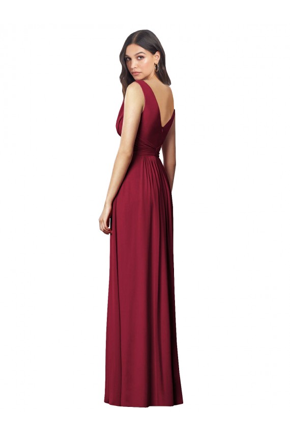 A-Line V-Neck Soft Chiffon Long Royal Blue Semi Formal Evening Dress / Bridesmaid Dress Sydney