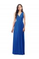 A-Line V-Neck Soft Chiffon Long Royal Blue Semi Formal Evening Dress / Bridesmaid Dress Sydney